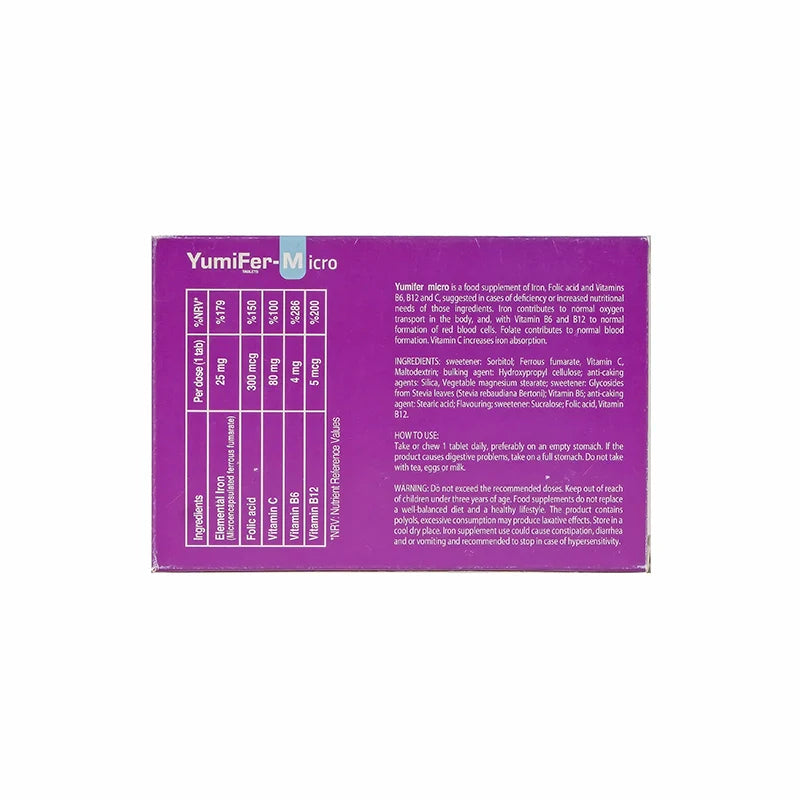Yumifer M Chewable Tabs 60'S For Anemia