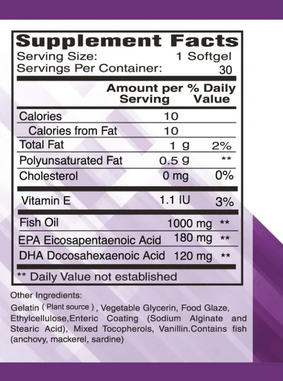 American Creation Omega3 - 1000 mg Softgel 30'S 1807 for healthy brain