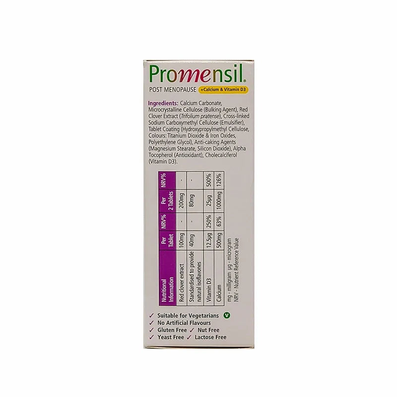 Promensil Post Menopause + Calcium & Vitamin D3 40 mg 30 Tabs