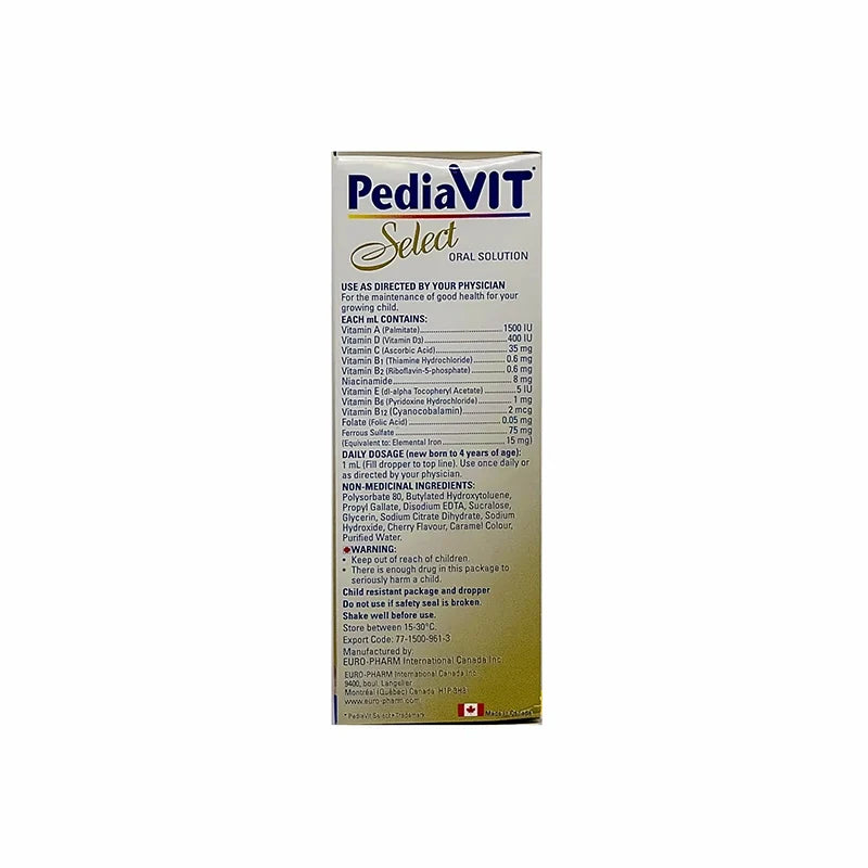 Pedia Vit Select Drops Cherry Flavoured 50 ml