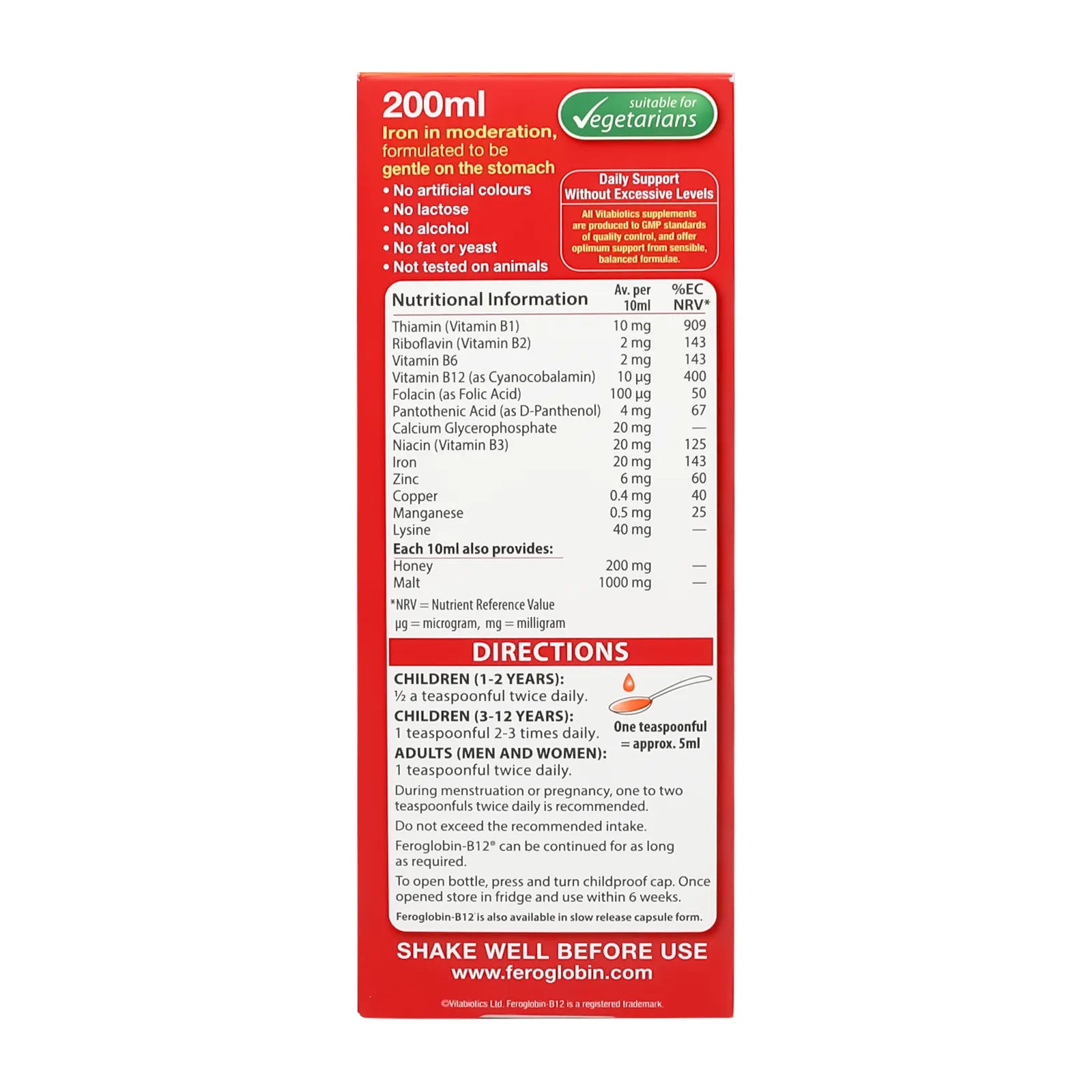Feroglobin B12 Syrup 200 ml