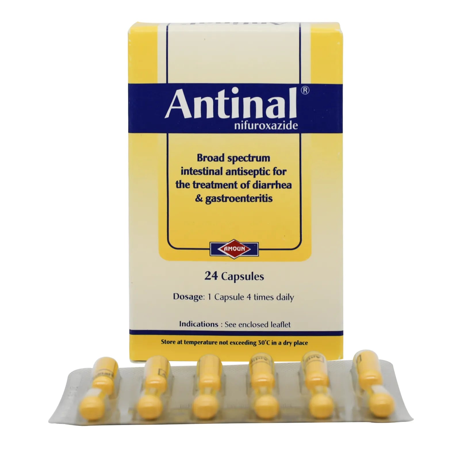 Antinal 200 mg Tabs 24'S For Diarrhea