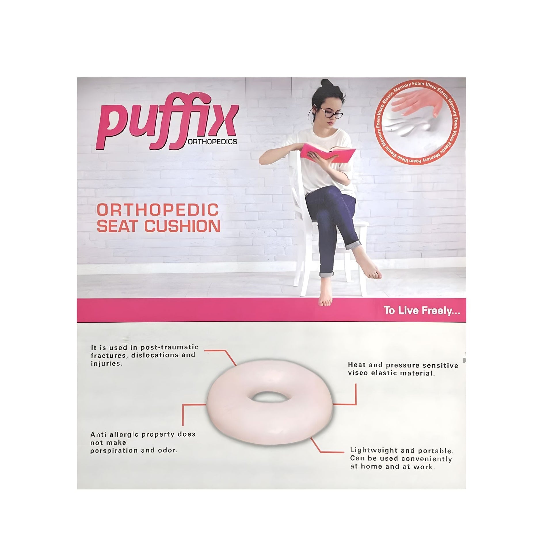 Puffix Orthopedic Donut Seat Cushion O112 Qattan