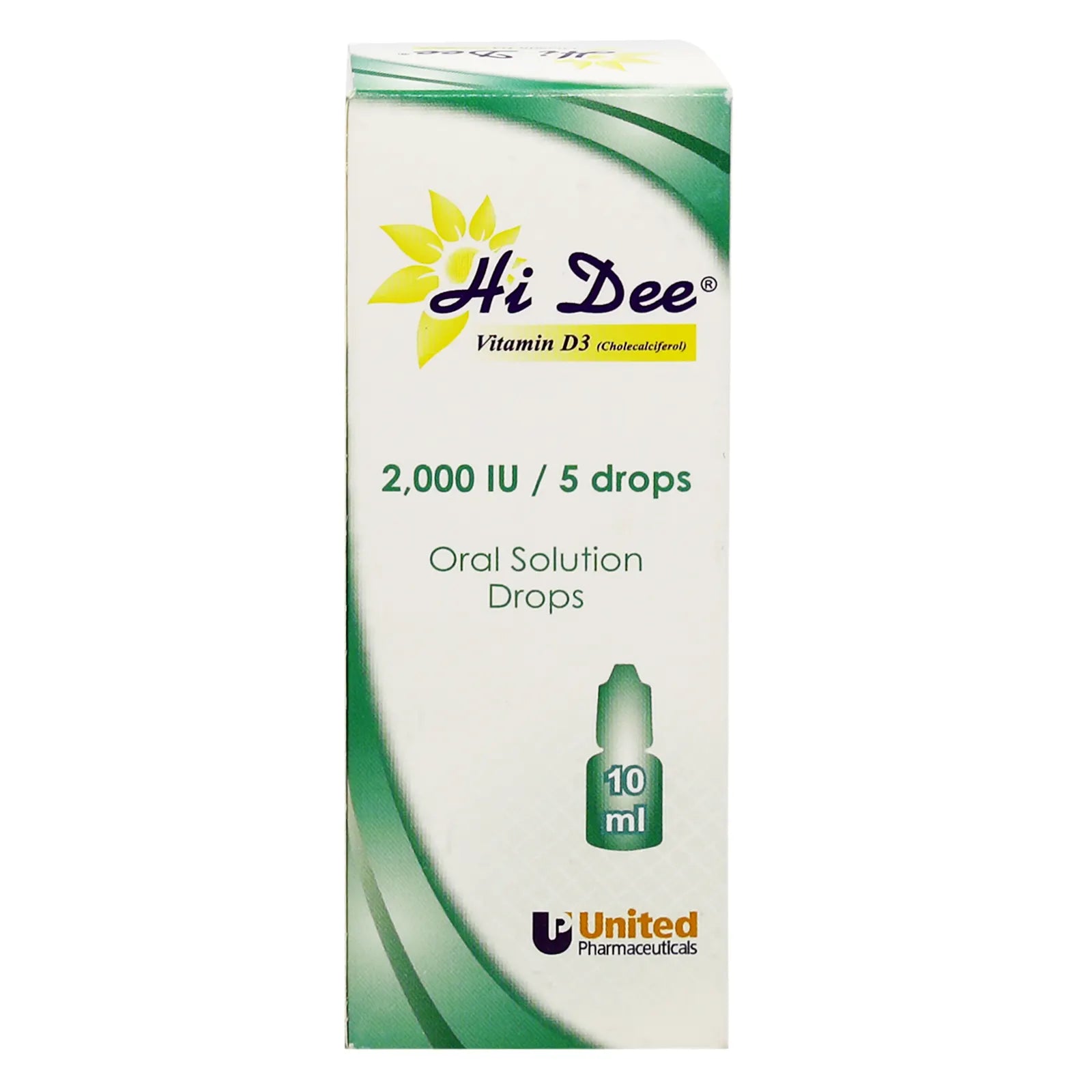 Hi Dee 2000 IU Drops 10 mL for bones and immunity