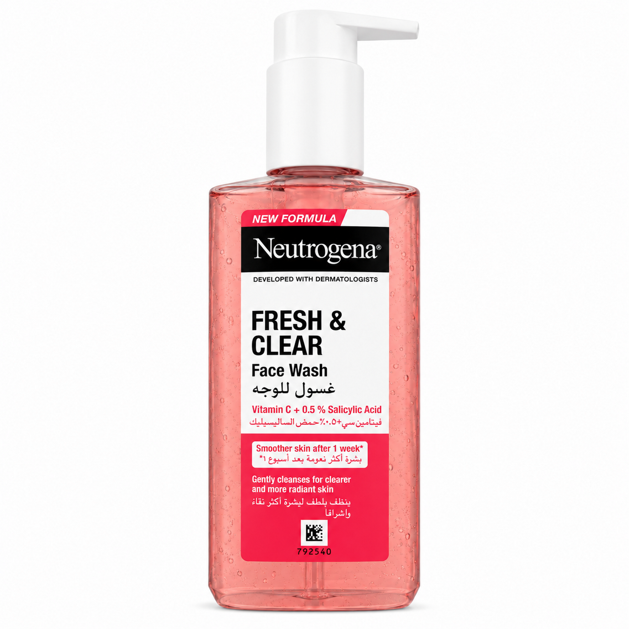 Neutrogena Fresh & Clear Facial Wash with Pink Grapefruit 200 ml