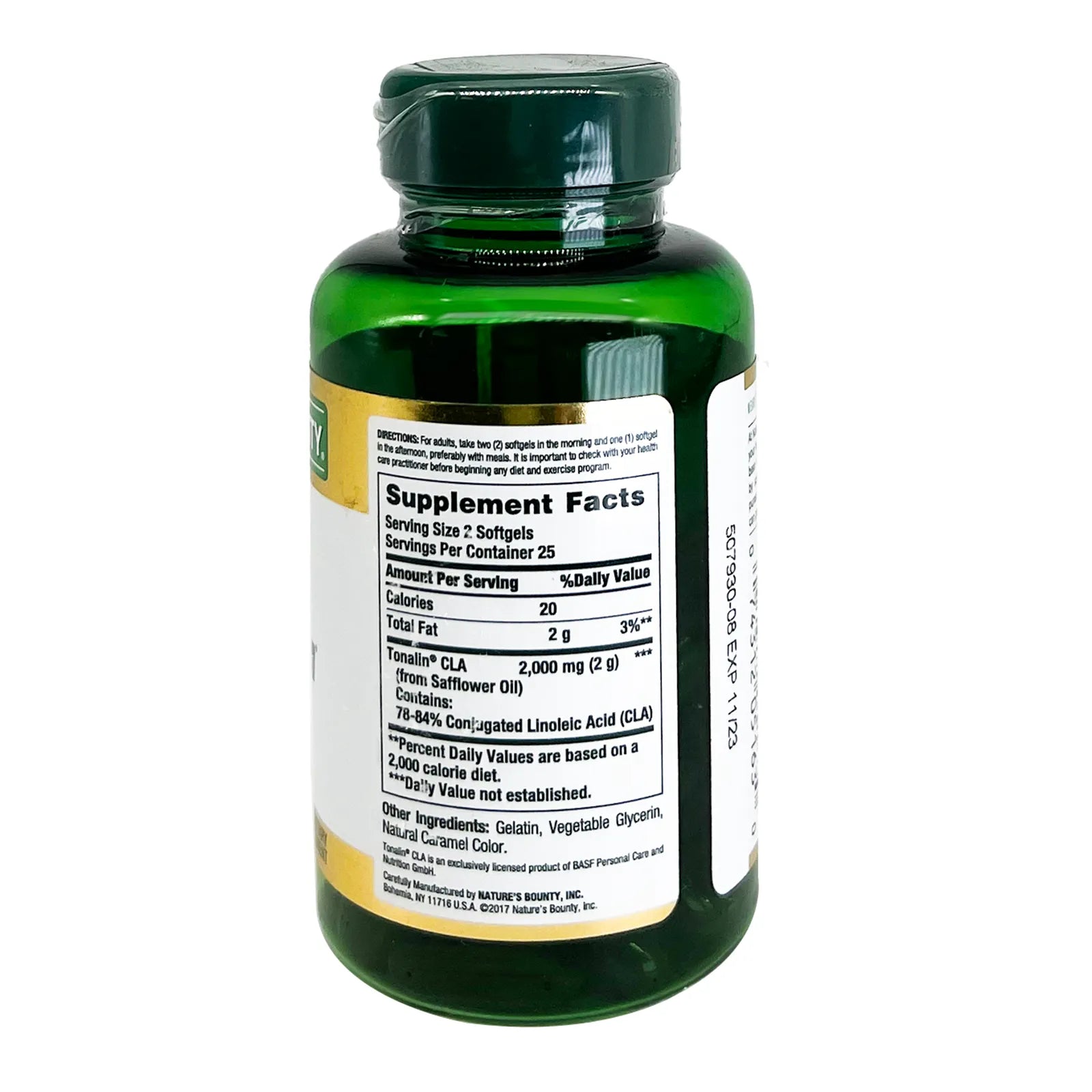 Natures Bounty CLA Tonalin 1000 mg Softgels 50'S  For weight loss