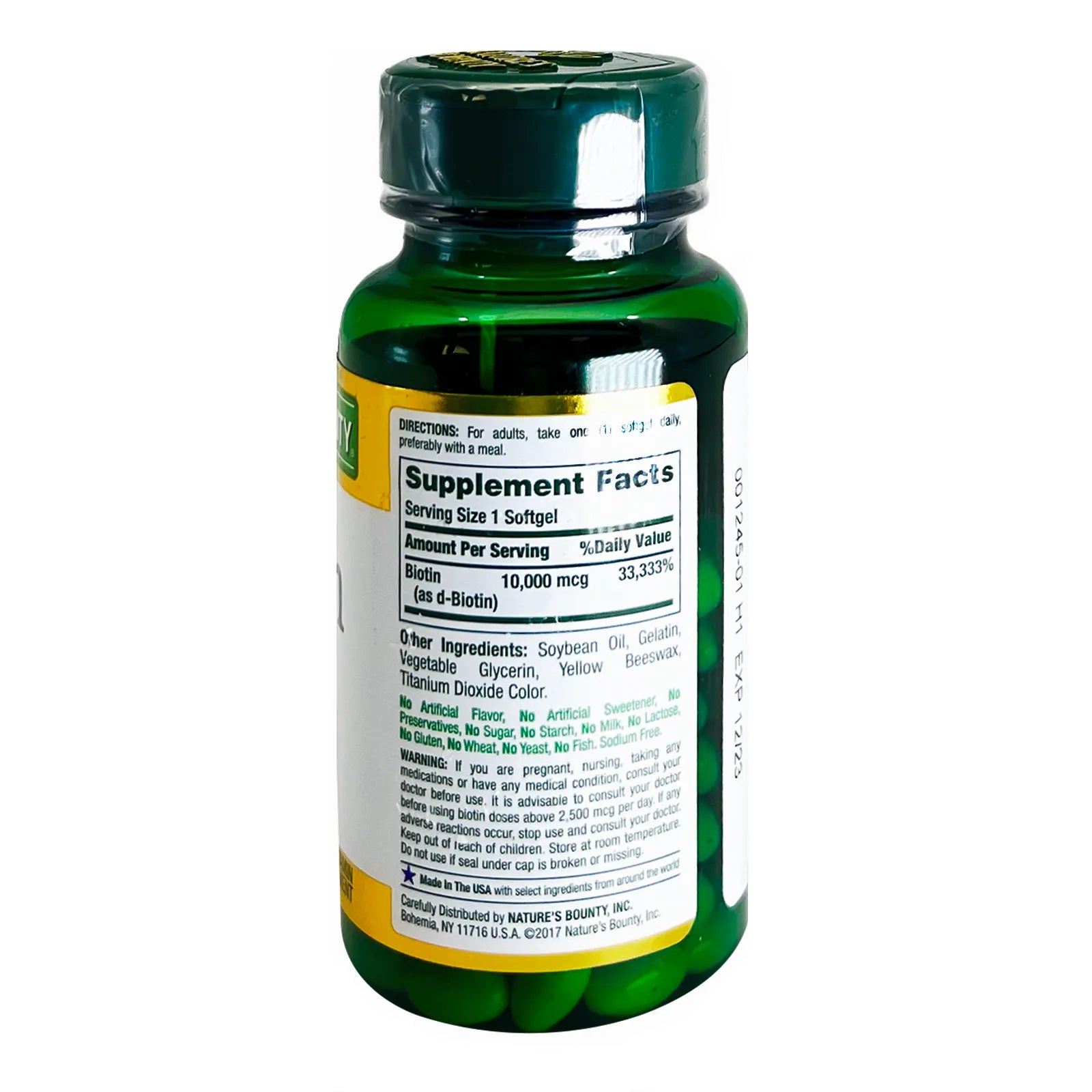 Natures Bounty Biotin 10,000 mcg Softgels 120'S