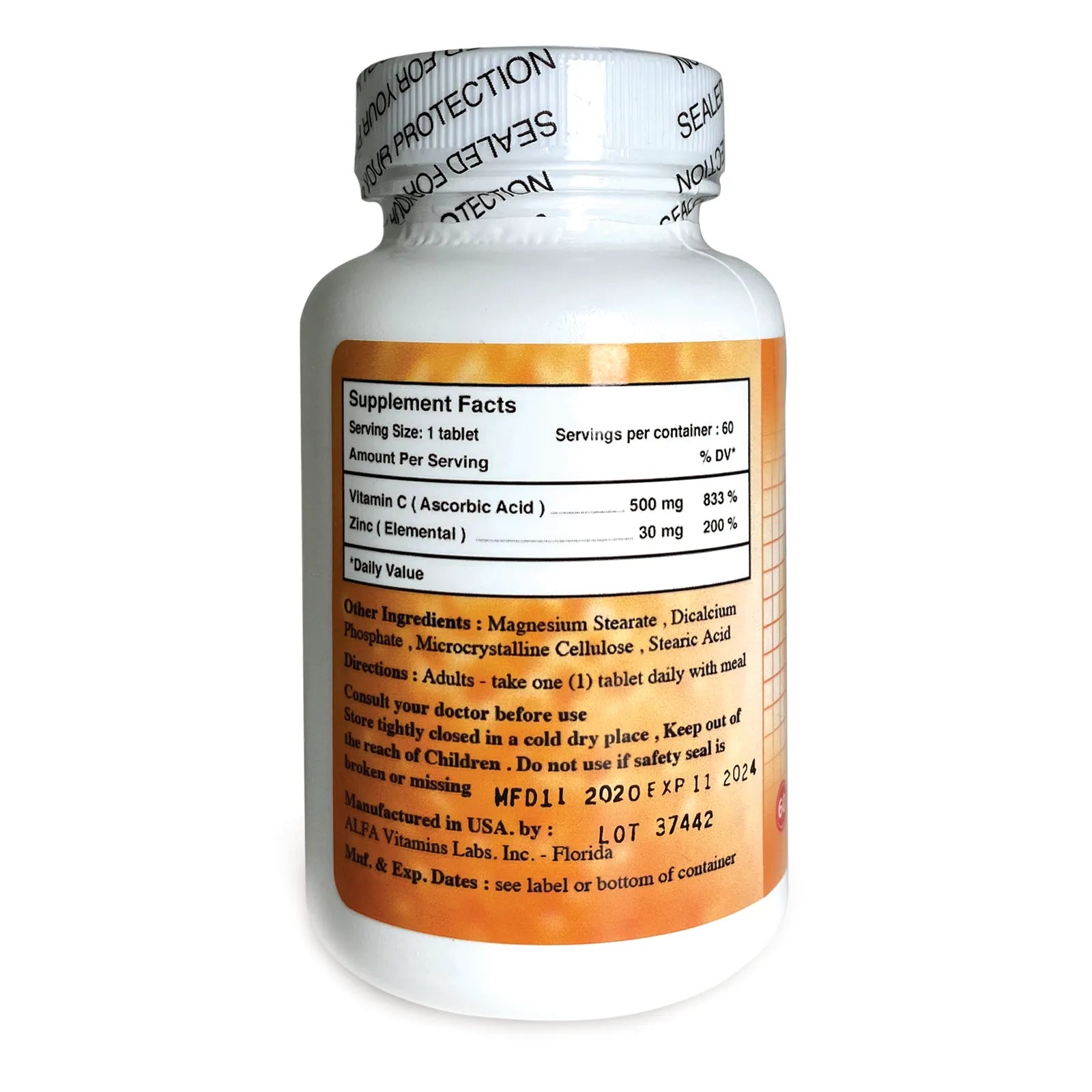 Mega Pharma Ultra Zn/C 60 Tabs