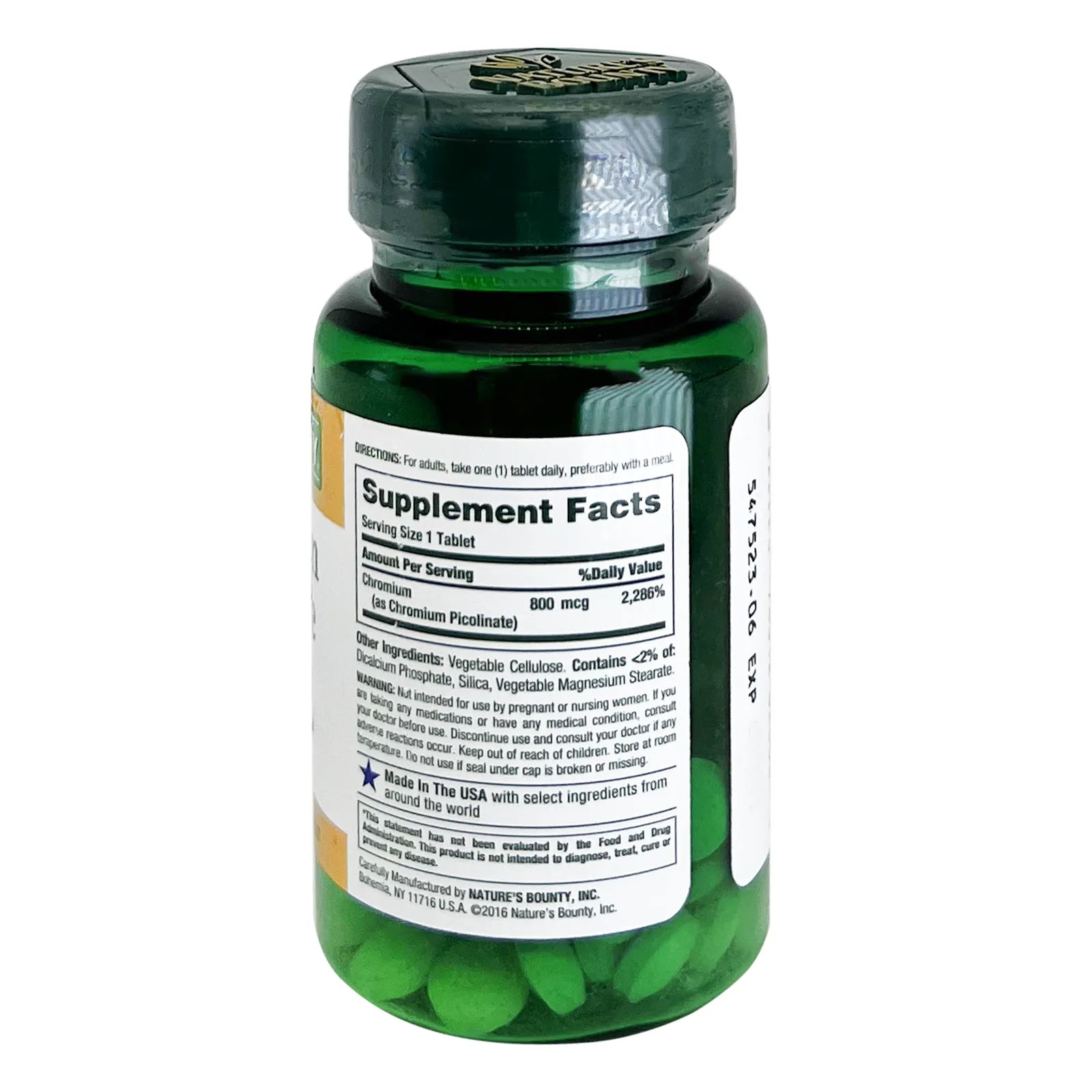 Natures Bounty Chromium Picolinate 800 mcg Tablet 50 S