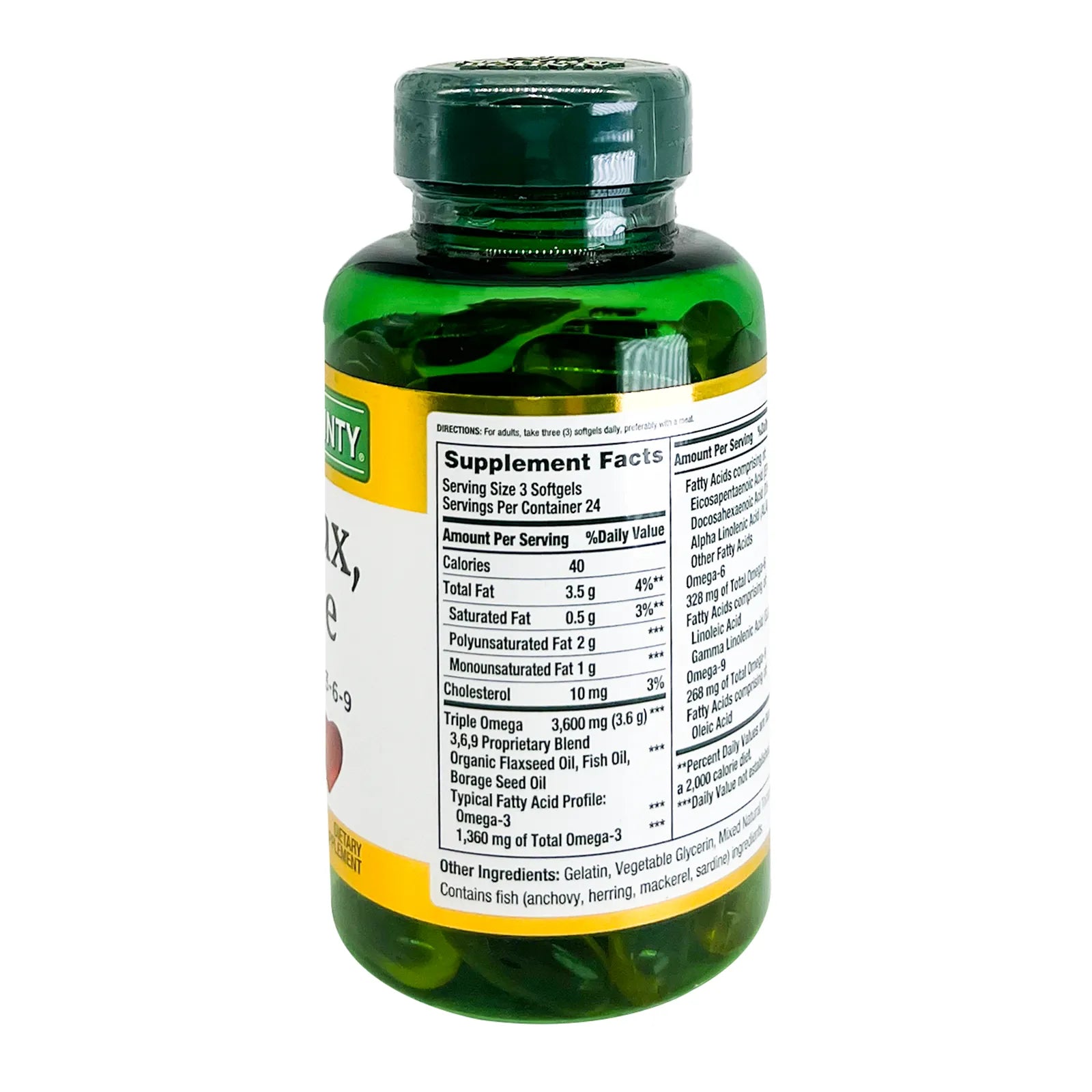 Natures Bounty Omega 3-6-9 Fish Flax Borage Softgels 72'S
