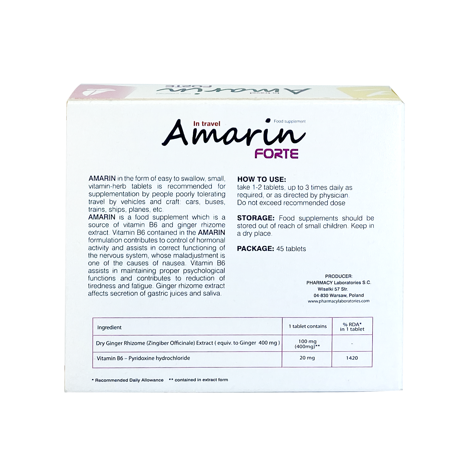 Amarin Forte Tablets 45'S