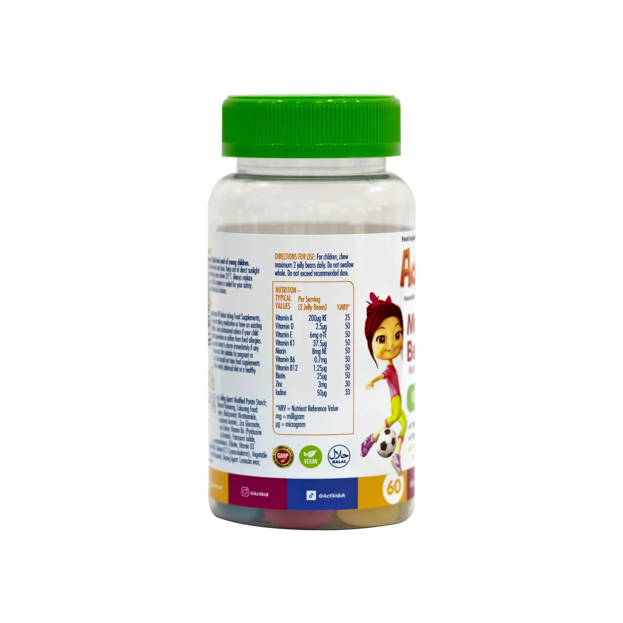 ActiKid Magic Beans Multi Vitamin - Mixed Fruit Flavor 60 Gummies
