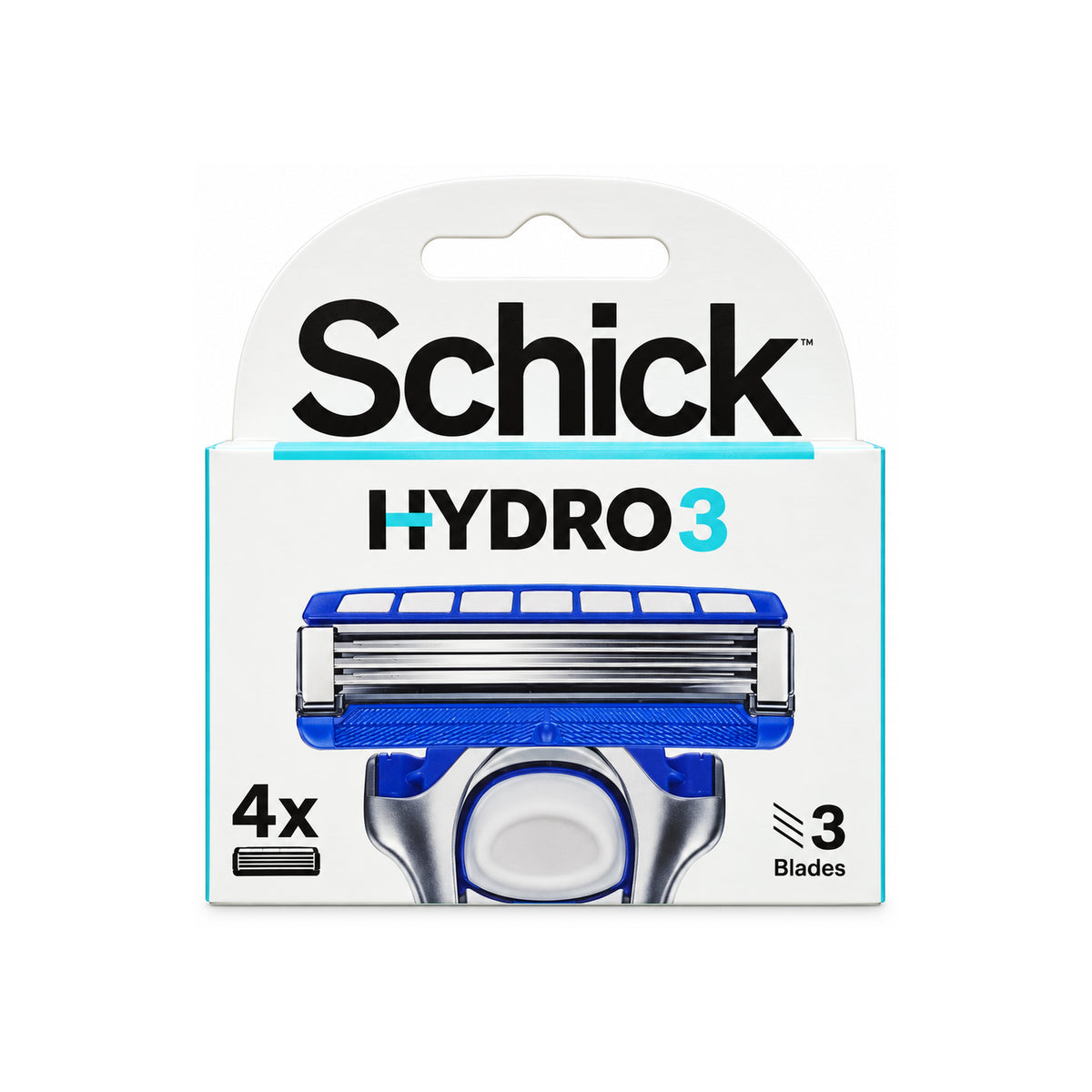 شيك للرجال Hydro3 حماية البشرة الحساسة 3 شفرات 4 قطع