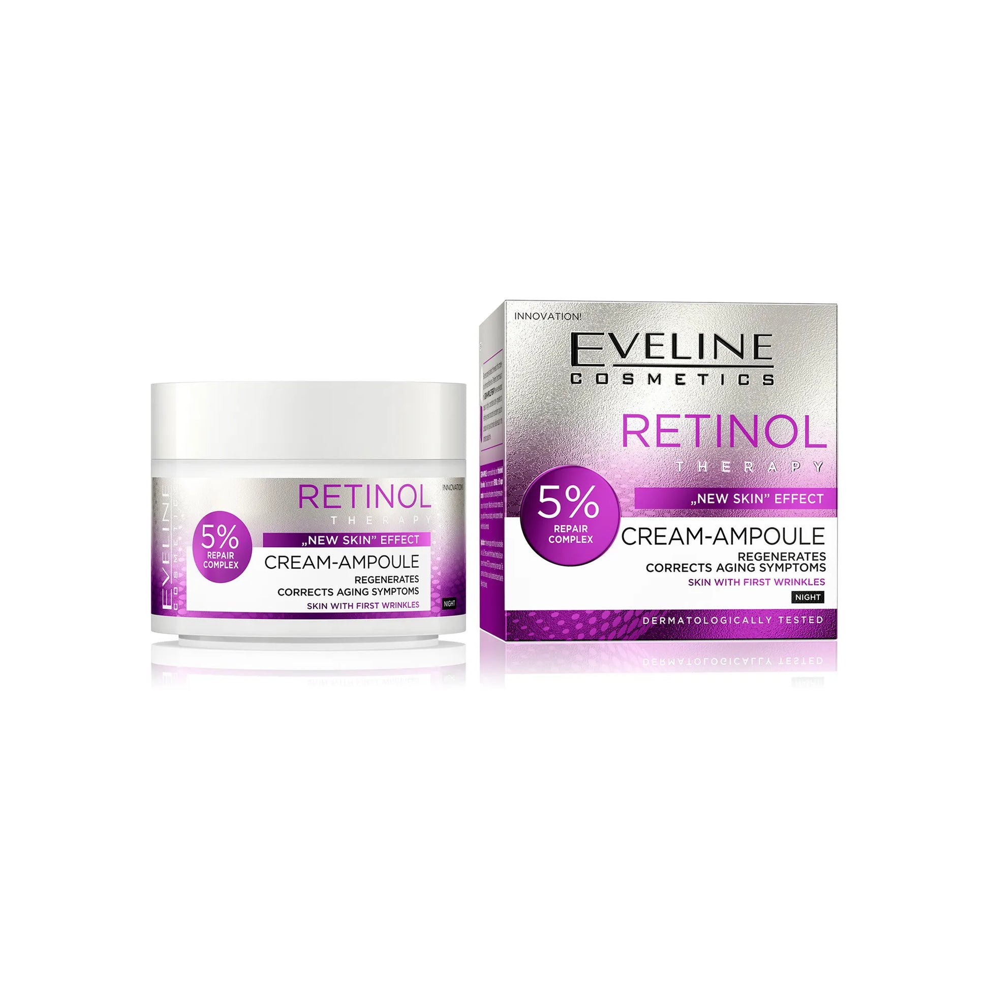 Eveline Retinol Therapy New Skin Effect Night Cream-Ampoule  50ml