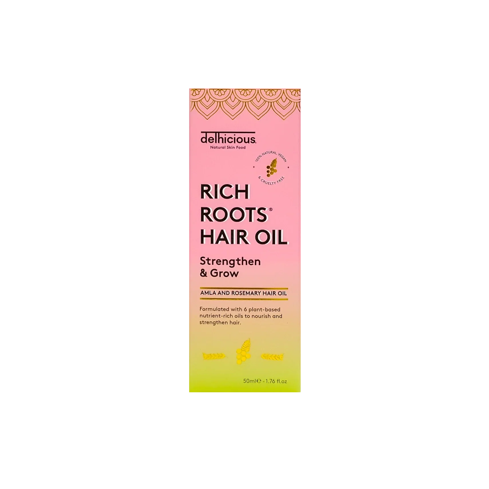 Delhicious Rich Roots Hair & Scalp Oil - Amla & Rosemary (50Ml)