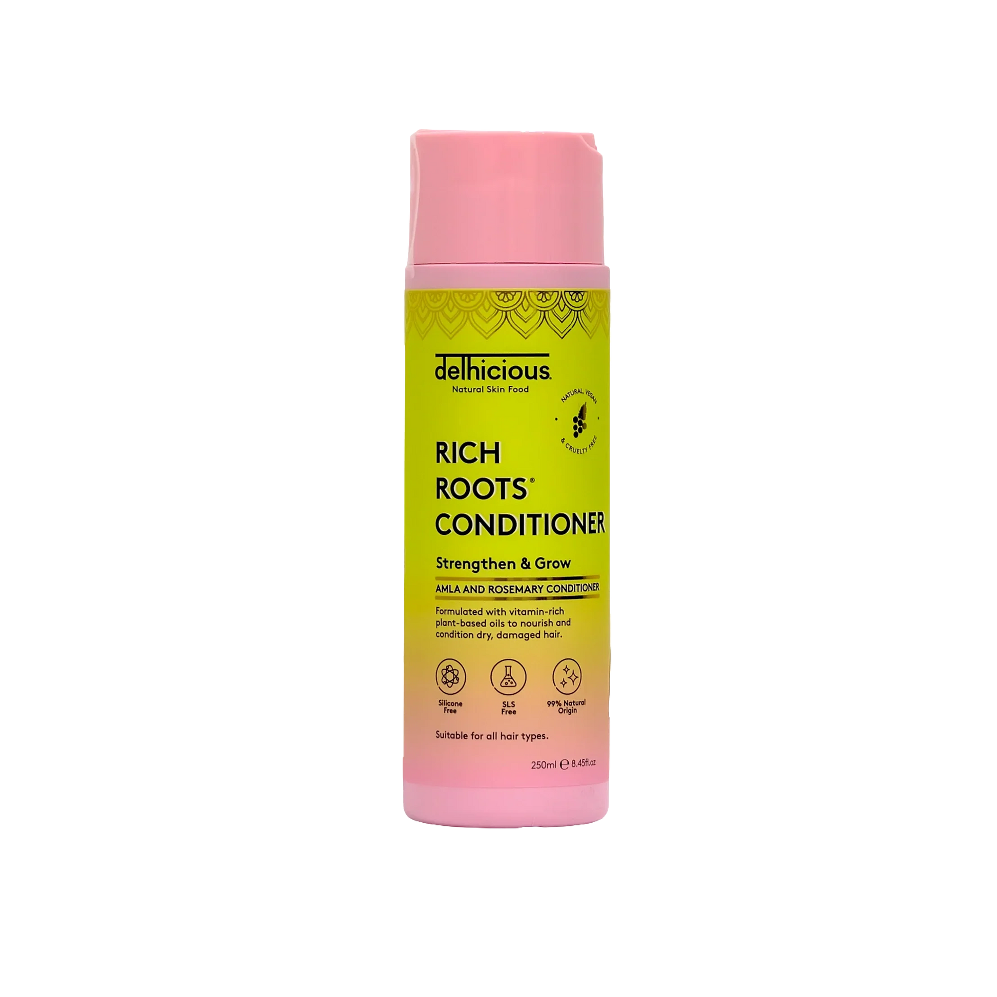 Delhicious Rich Roots Repair & Shine Conditioner - Amla & Rosemary (250Ml)