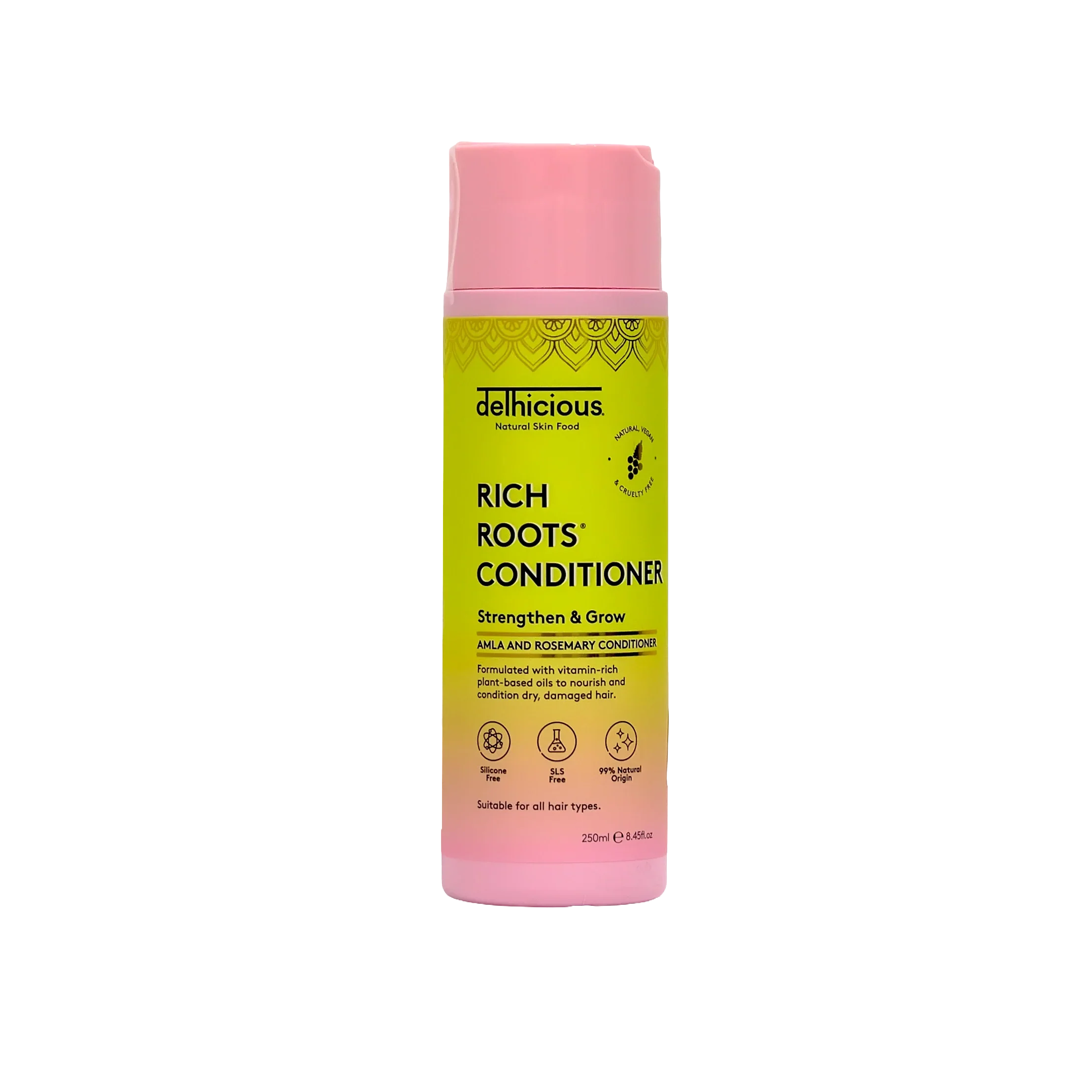 Delhicious Rich Roots Repair & Shine Conditioner - Amla & Rosemary (250Ml)