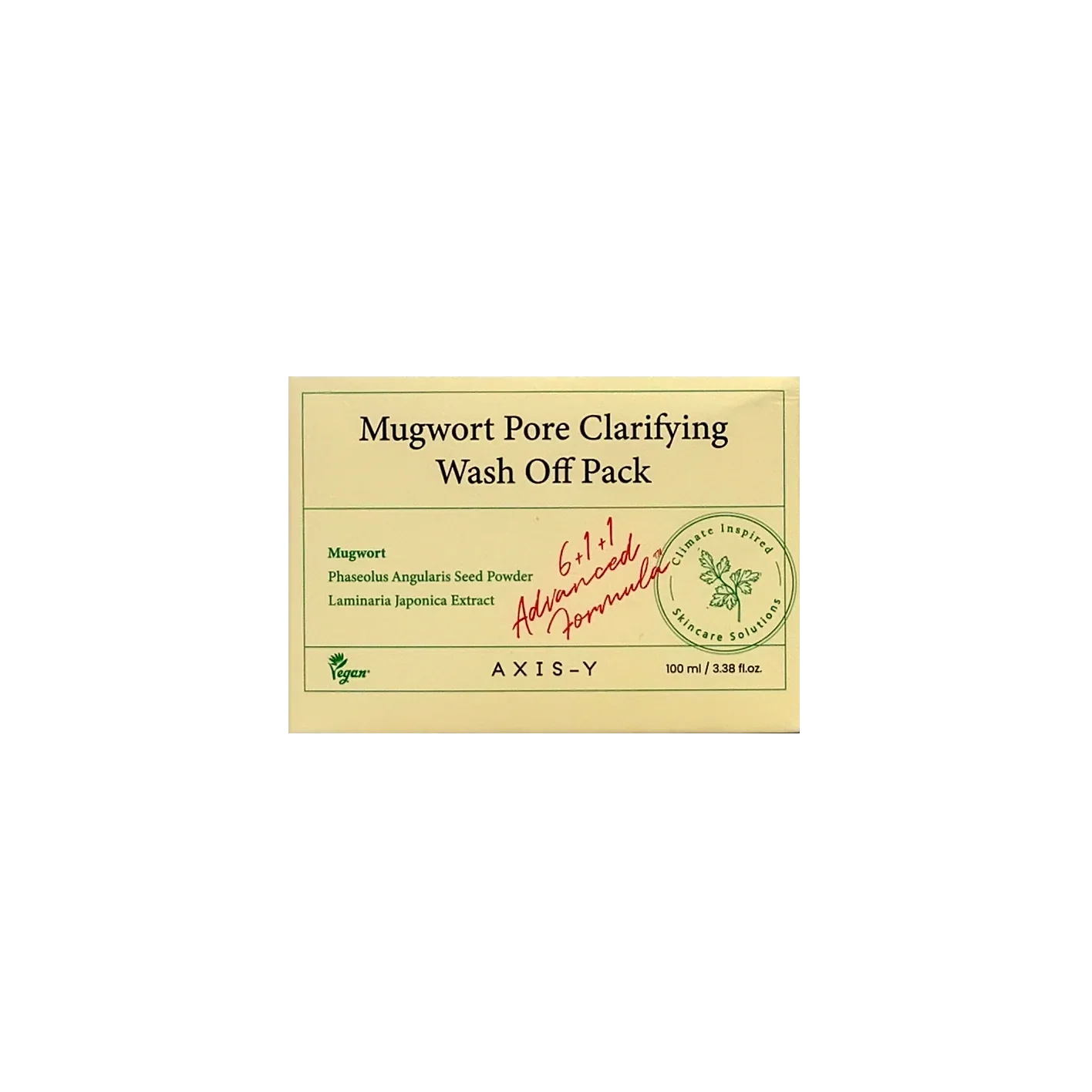 Axis-Y Mugwort Pore Clairfying Wash Off Pack 100Ml