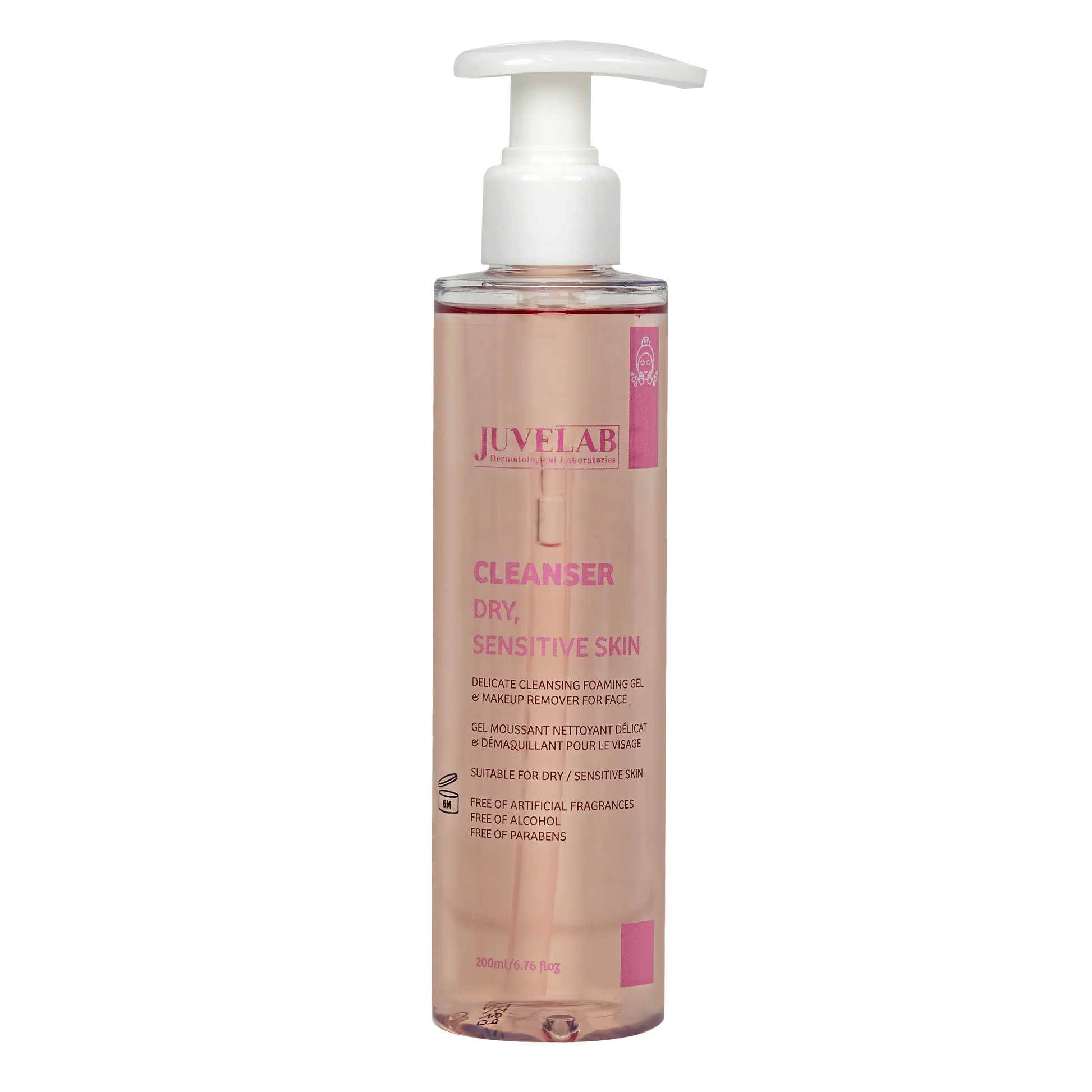 Juvelab Delicate Cleansing Foaming Gel For Dry And Sensitive Skin 200Ml
