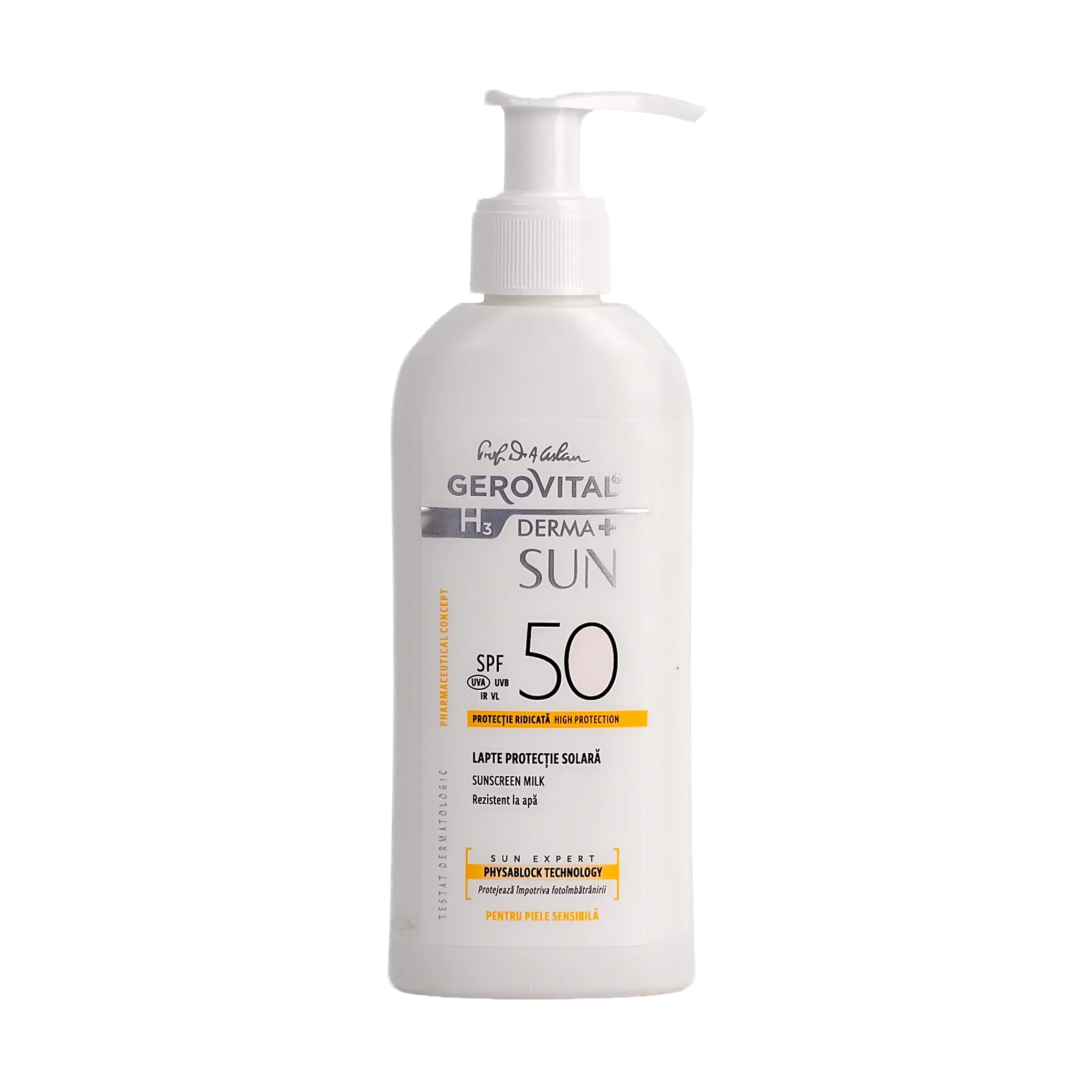 Gerovital H3 Sun Sunscreen Milk Spf50 150Ml