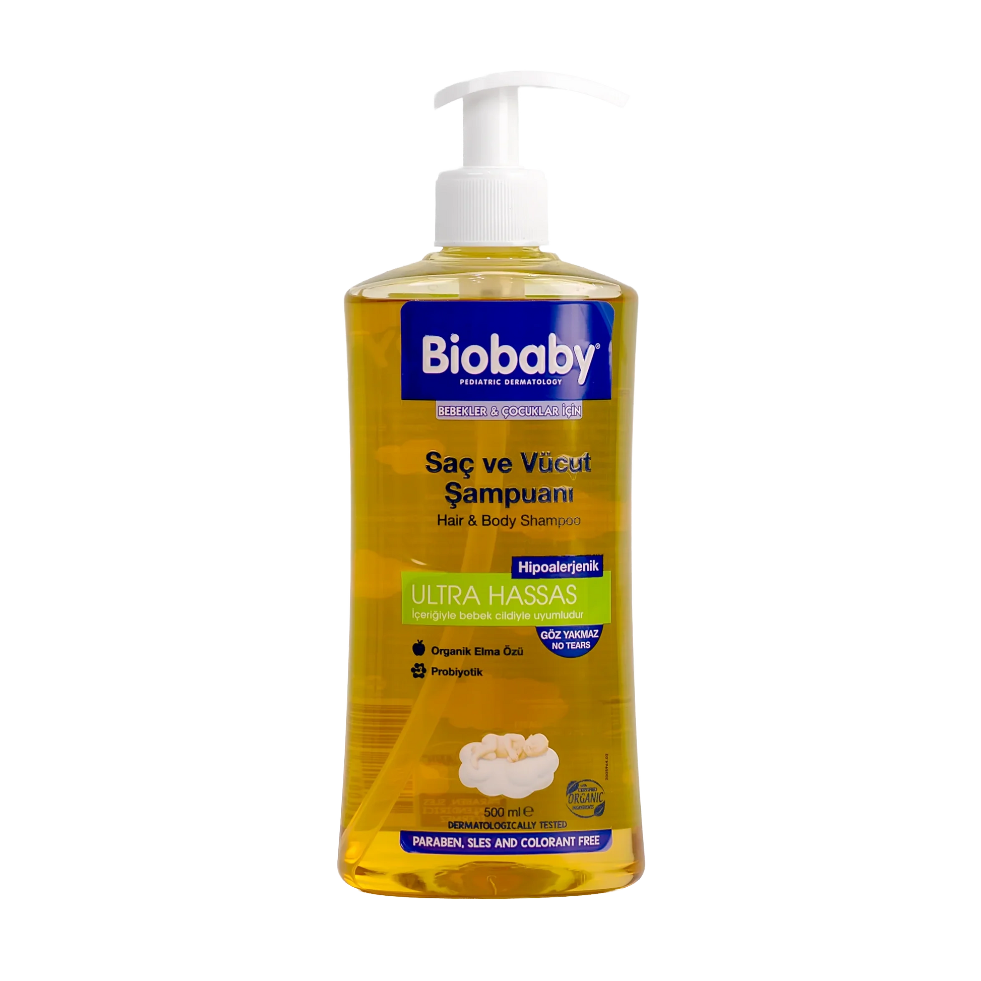 Biobaby Hair & Body Shampoo Ultra Hassas No Tears 500Ml