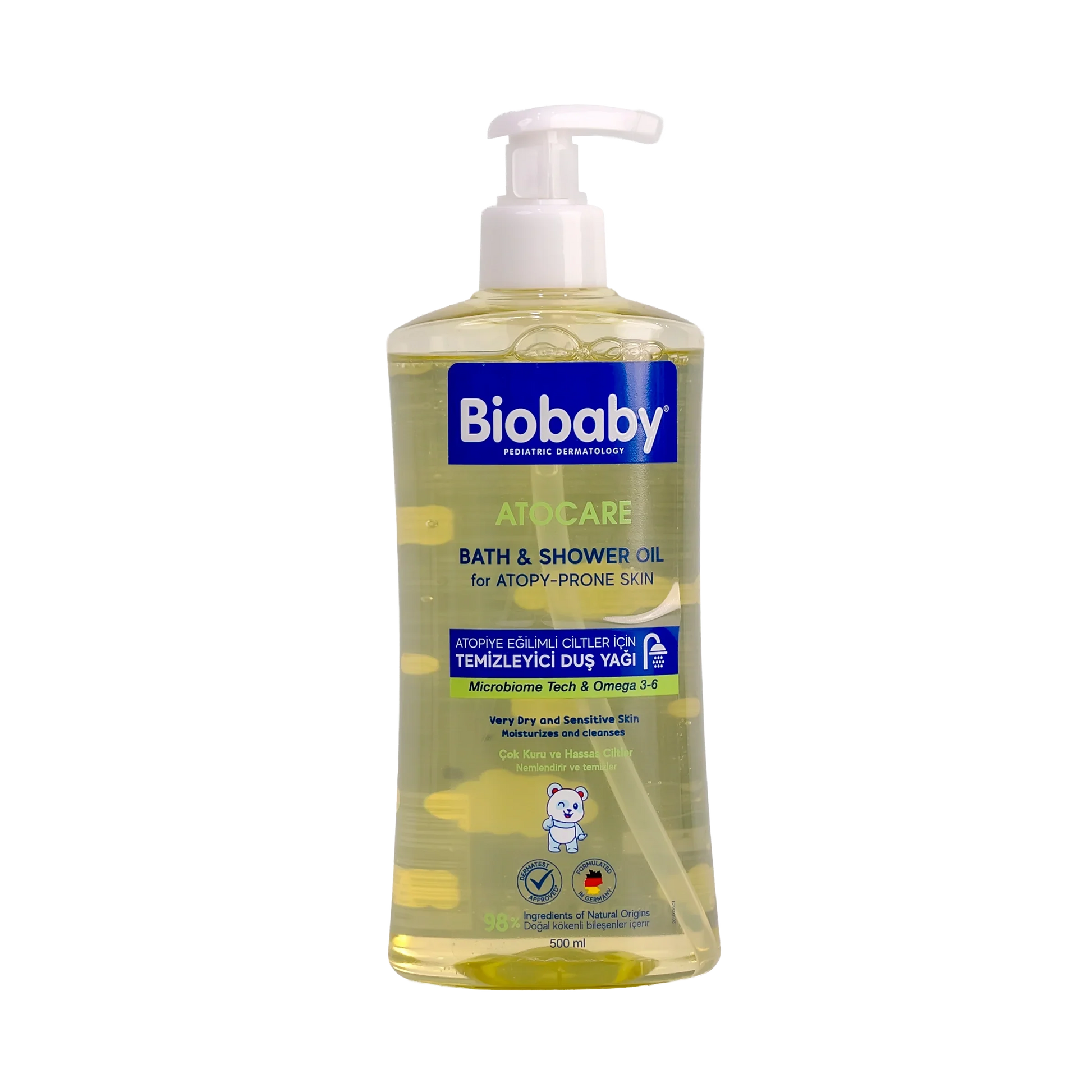 Biobaby Atocare Bath & Shower Oil Very Dry & Sensitive Skin 500Ml