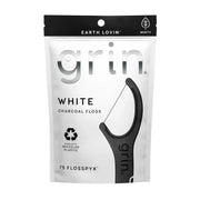 Grin White Charcoal Floss 75 Flosspyx