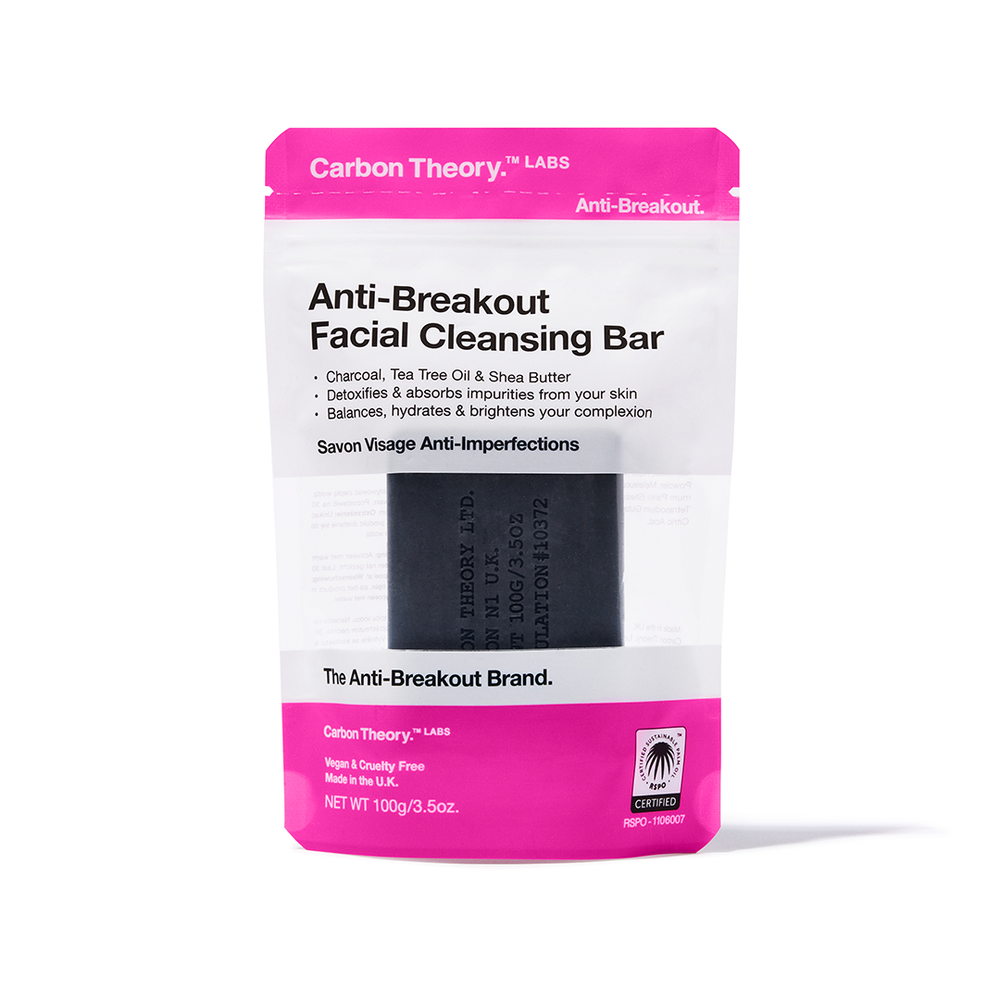 Carbon Theory Charcoal & Tea Tree Oil Breakout Control Facial Cleansing Bar