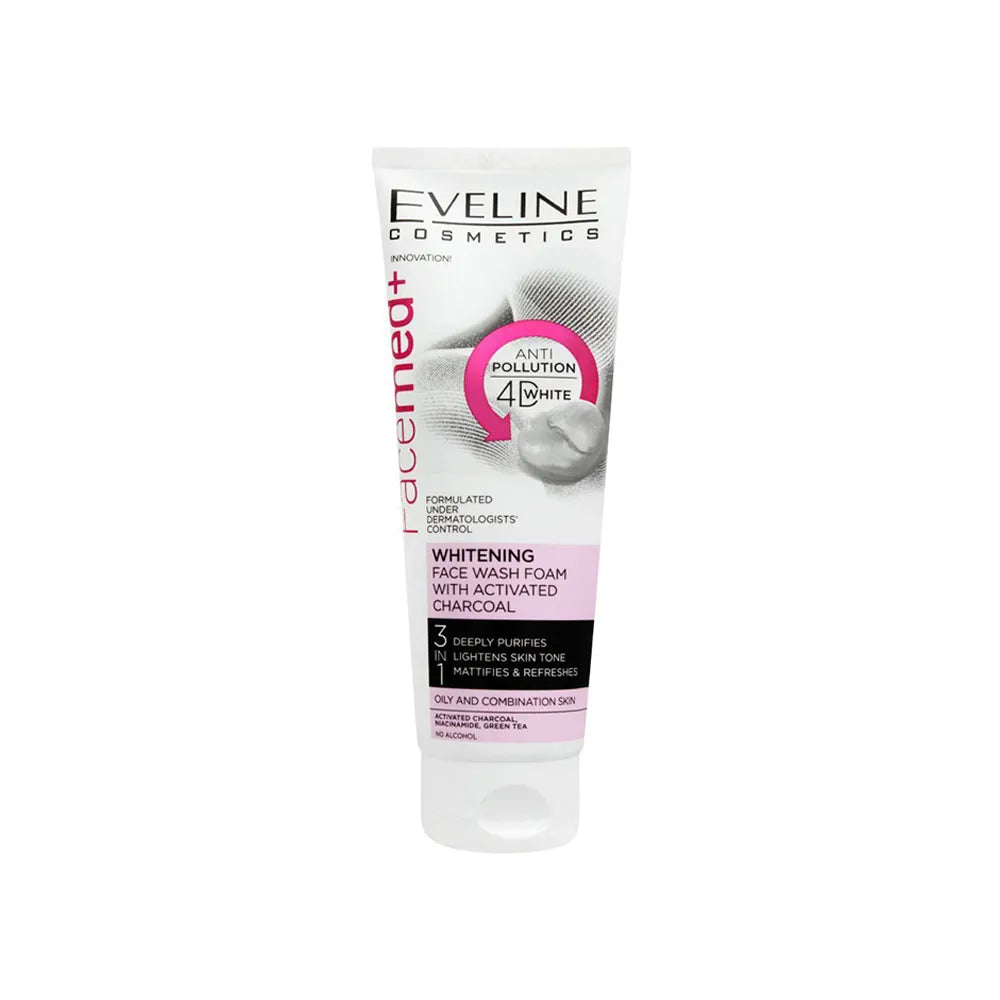 Eveline Whitening Wash Foam With Charcoal