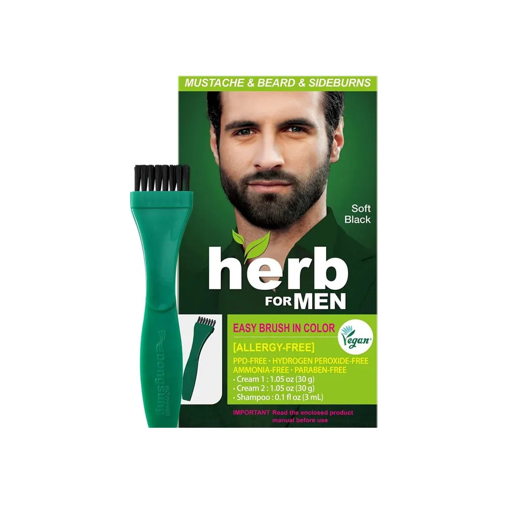 Herb For Men Beard Dye Soft Black