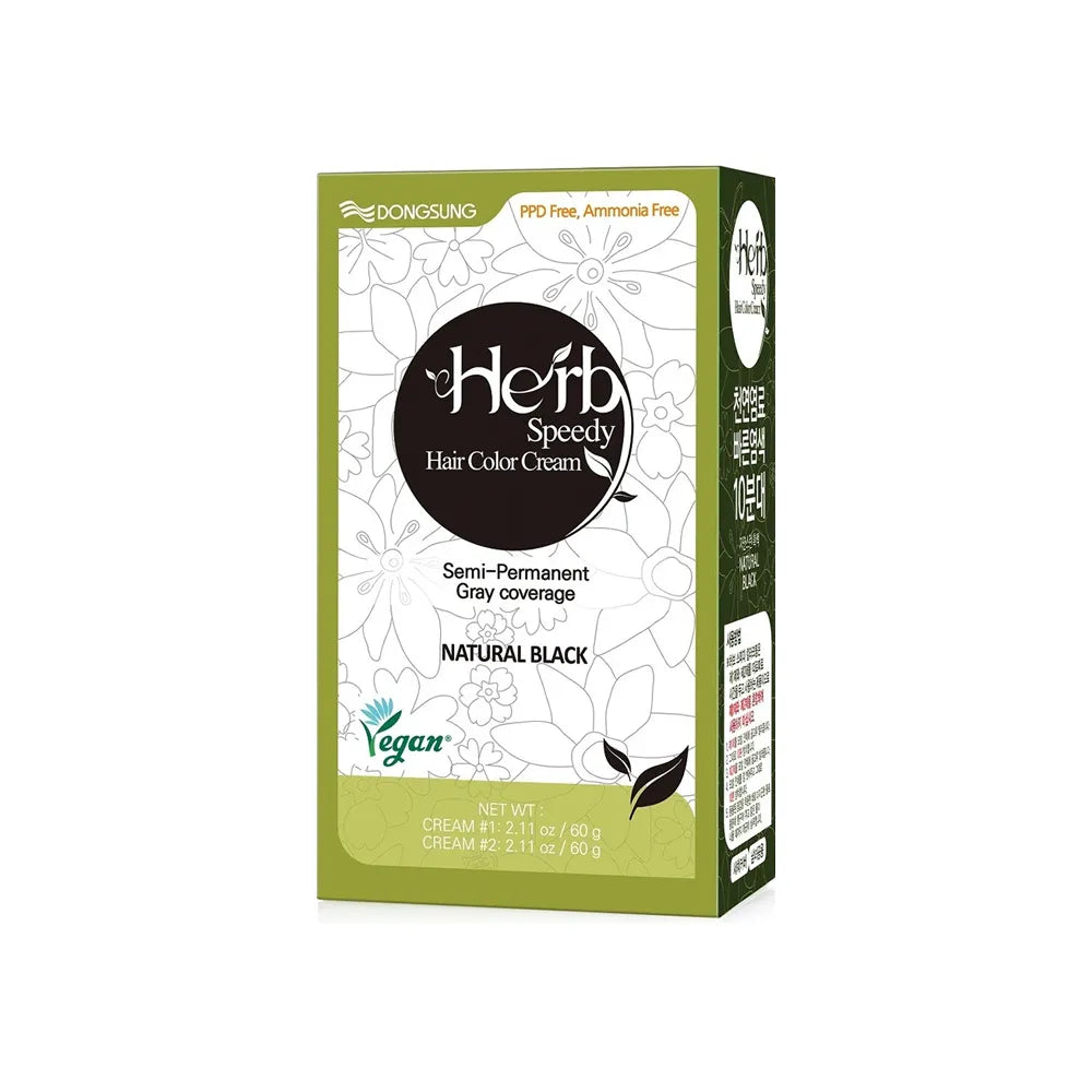 Herb Speedy Hair Color Cream Ammonia Free Natural Black