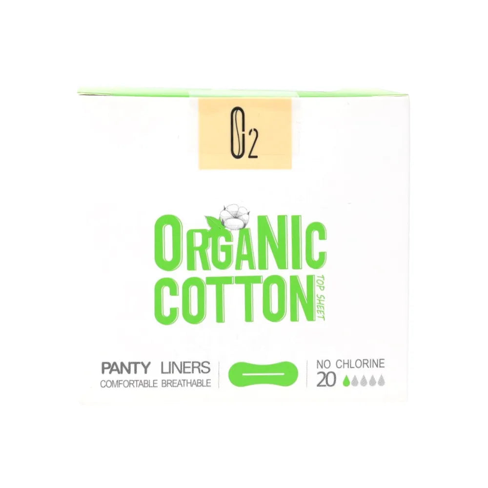 O2 organic cotton panty liners 20 pc
