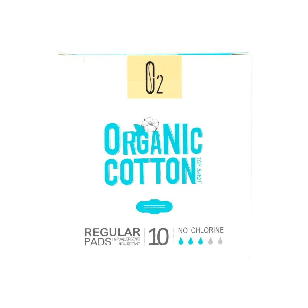 O2 organic cotton regular pads 10 pc