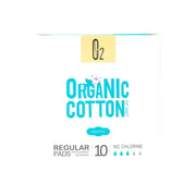 O2 organic cotton regular pads 10 pc