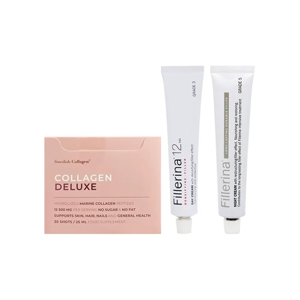 Swedish Collagen Deleux 14 Fillerina Filler night + fellerina 12 day cream