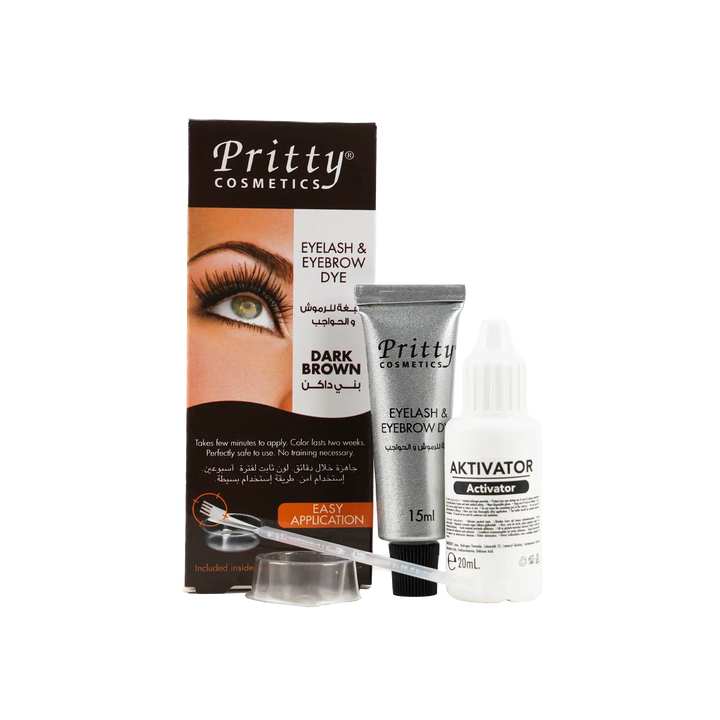 Pritty Eyelash & Eyebrow Dye Kit Dark Brown 3131203