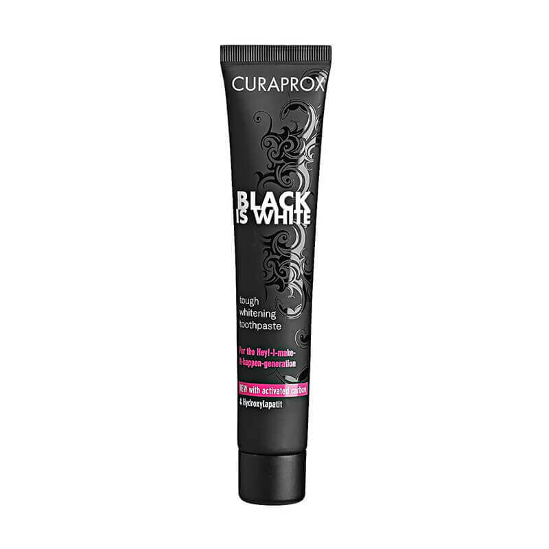 Curaprox Black Is White Whitening Toothpaste With Brush 90 ml