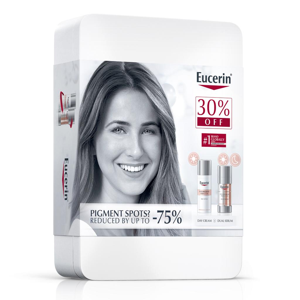 Eucerin Even Pigment Perfect Day 50ml + Serum 30ml Free Tin Kit6