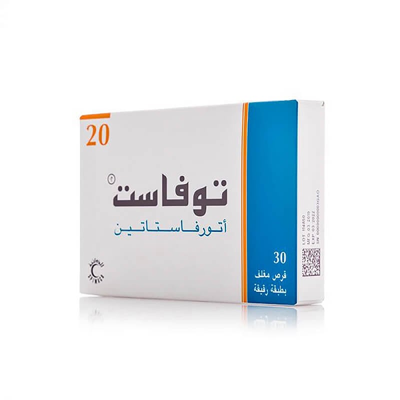 Tovast 20 mg Tabs 30'S for high cholesterol level