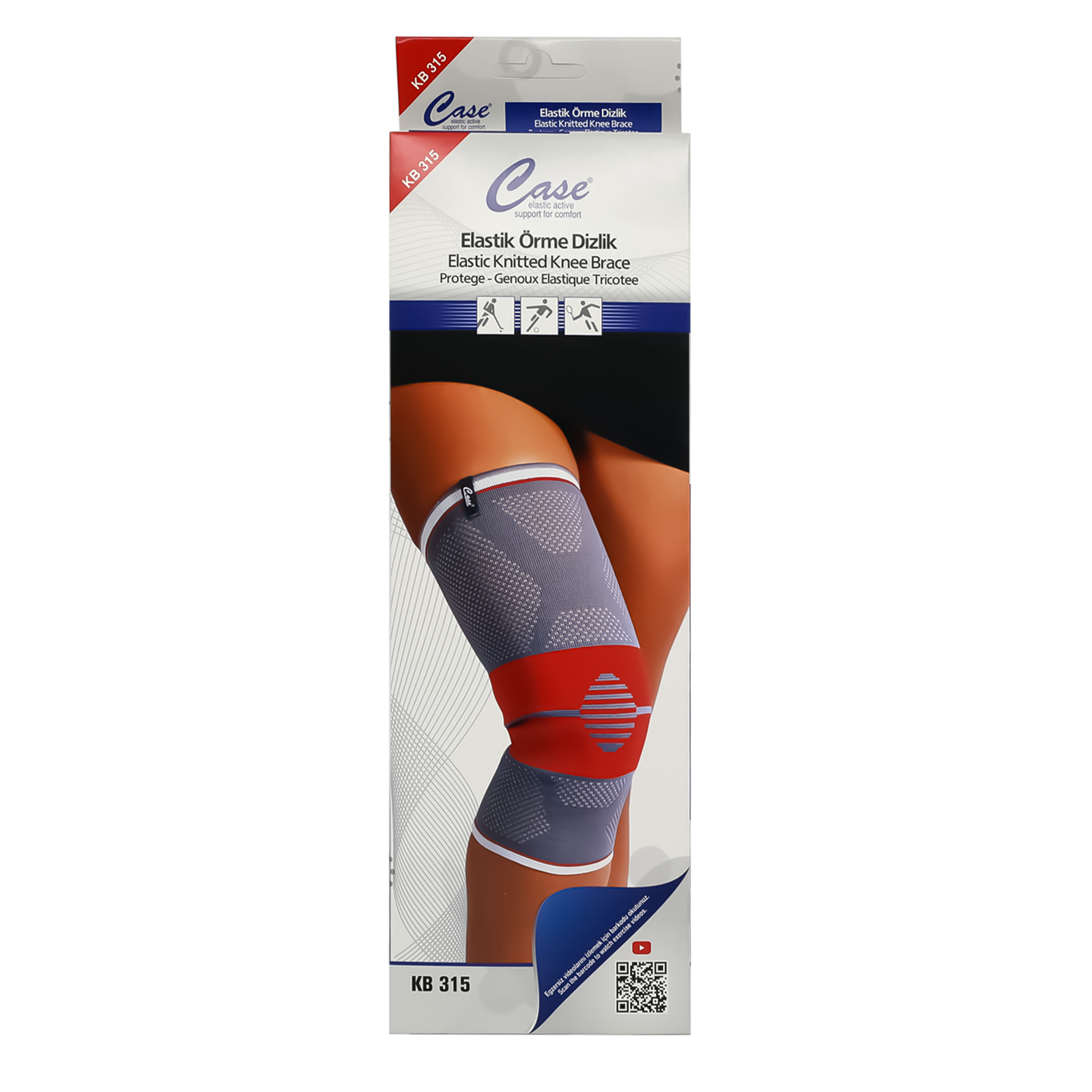 Case Knee Brace Elastic Knitted  XL