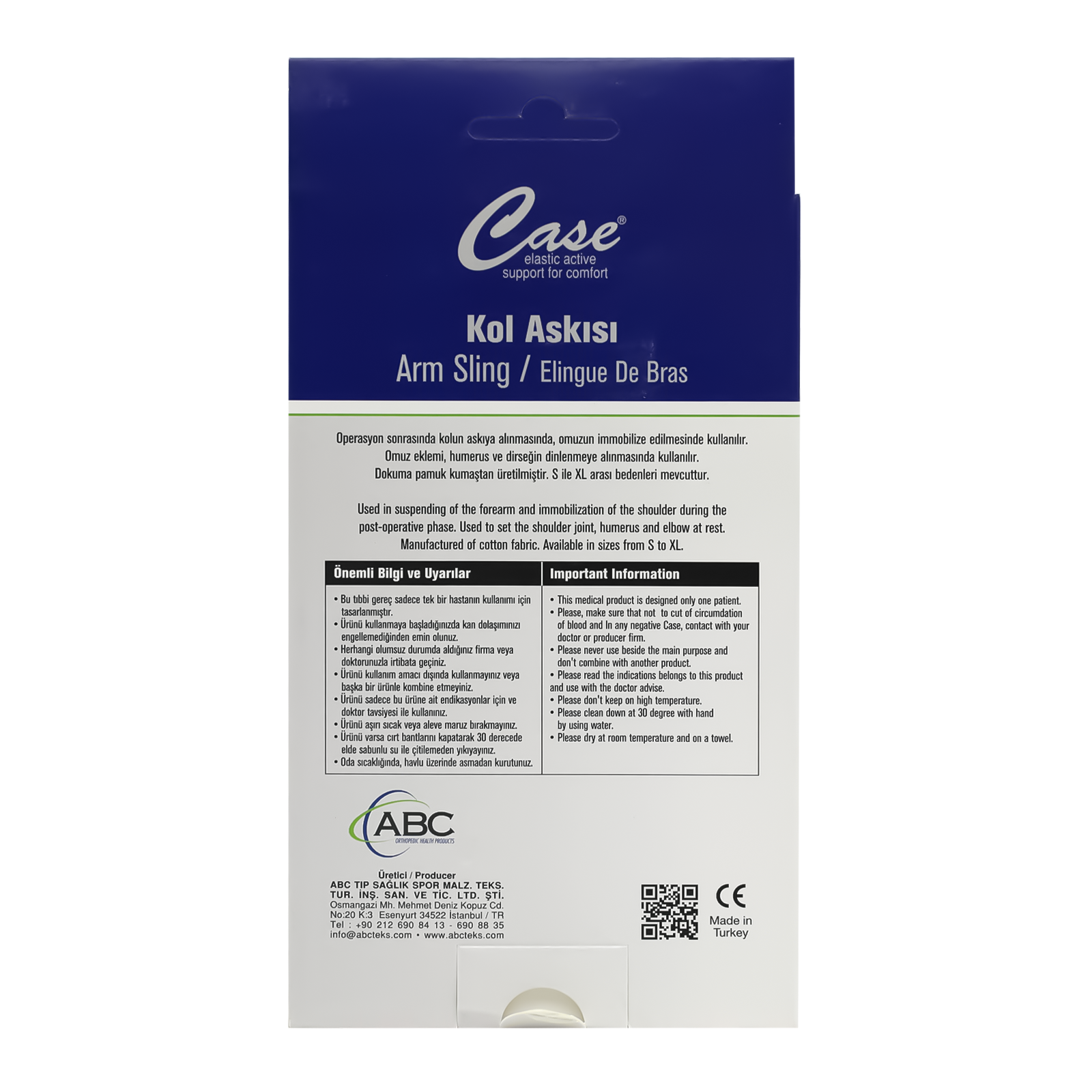 Case Arm Sling Fabric  S