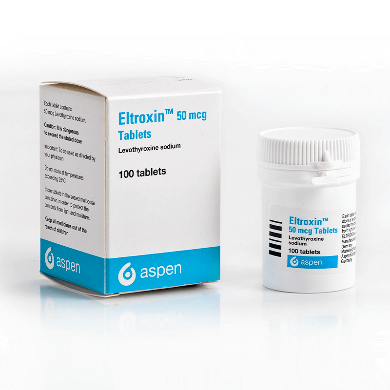 Eltroxin 50 mcg 100 Tabs For Thyroid