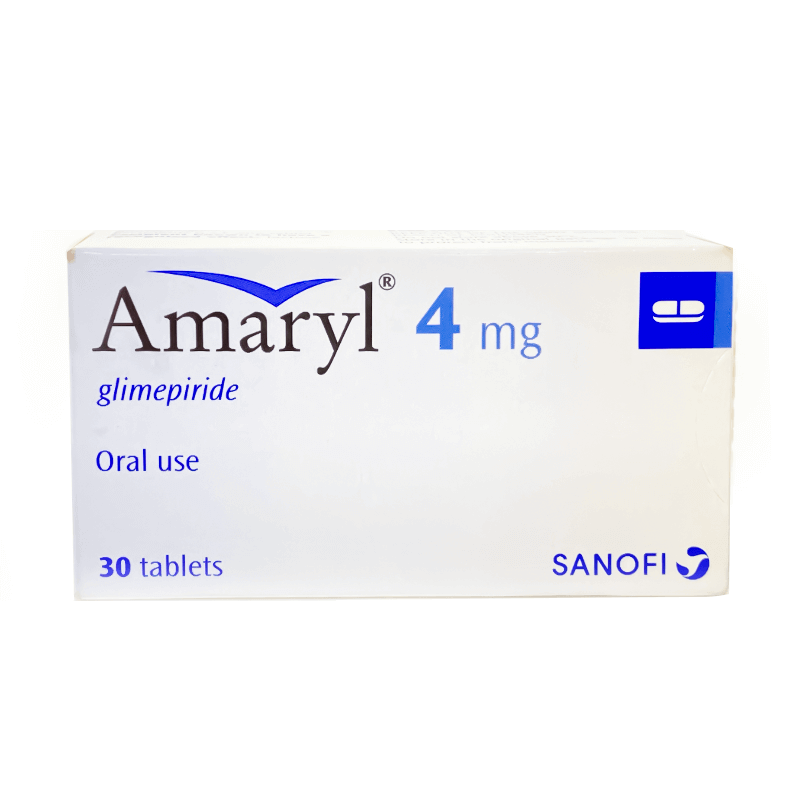 Amaryl 4 mg 30 Tabs For Diabetes