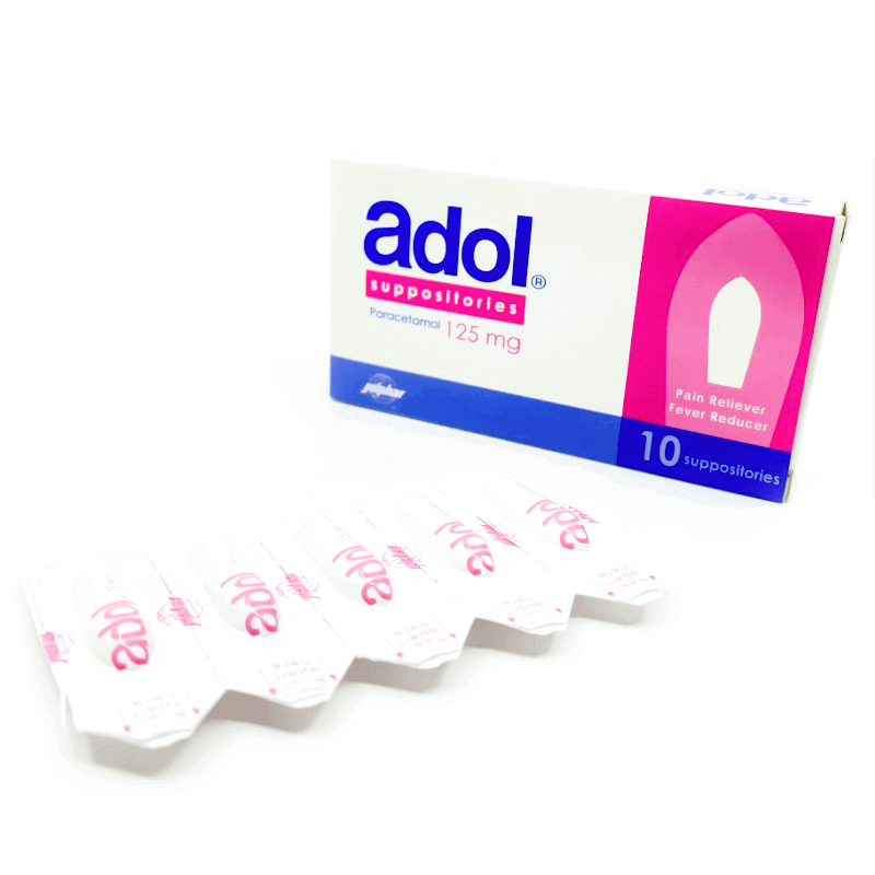 Adol 125 mg 10 Suppositories For Children