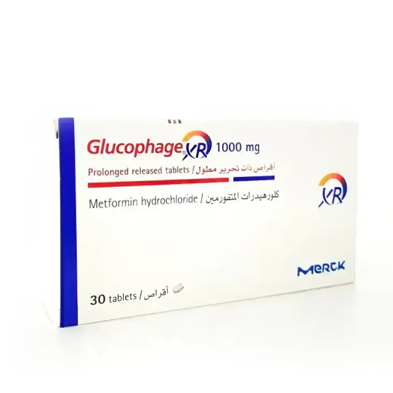 Glucophage XR 1000 mg 30 Tabs For Diabetes