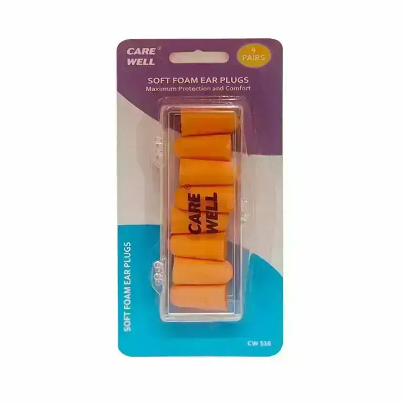 Care Well Soft Foam Ear Plugs 4 Pairs CW516
