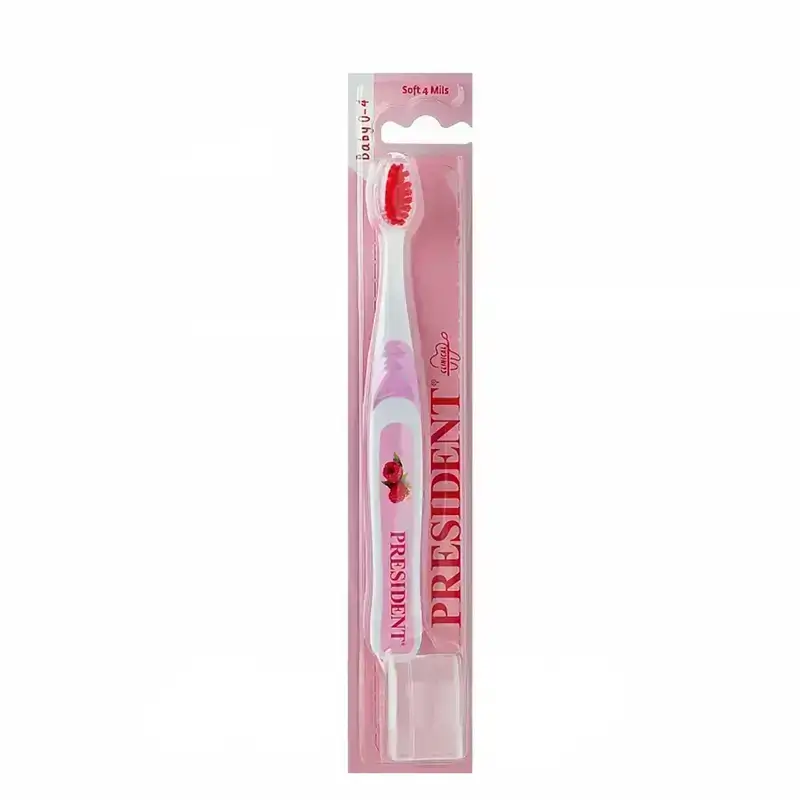 President Baby 0-4 Years Toothbrush Soft with Cover 1 Pc
