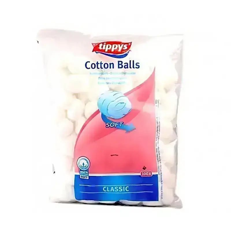Tippys White Cotton Balls 100 Pcs 126944