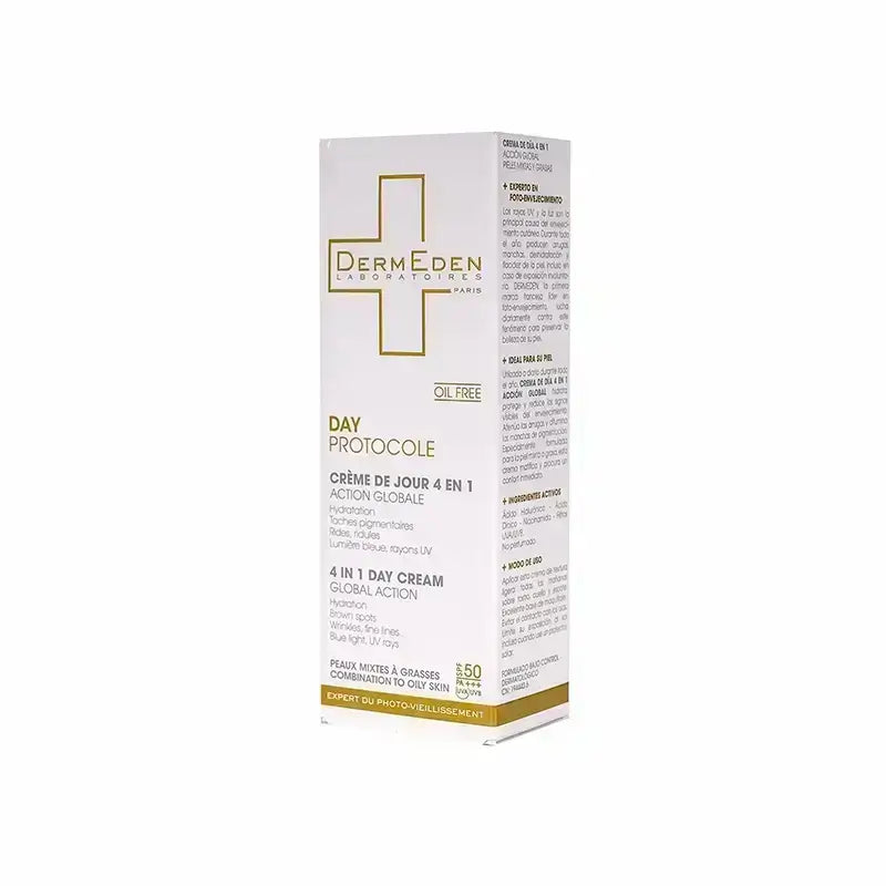 Derm Eden Day Protocole 4 In 1 Day Cream For Comb & Oily Skin 50 ml