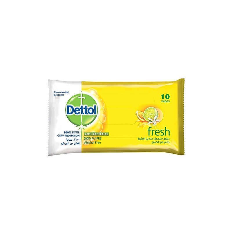 Dettol Fresh Antibacterial Wipes 10'S